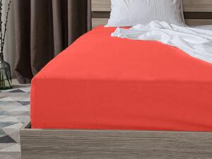 Cearsaf Jersey EXCLUSIVE portocaliu 90 x 200 cm