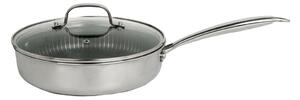 Tigaie inalta Zilan ZLN9679 cu capac tri-ply, inox, antiaderent, protectie la zgarieturi, usor de spalat, 26 cm ,3.2L