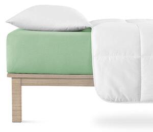 Cearșaf elastic jersey cu elastan verde 90 x 200 cm
