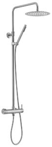 Sapho Minimal, coloană de duș cu manetă și baterie, cap rotund, oțel, MI139