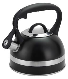 Ceainic din inox cu fluier Zilan ZLN1283, Culoare negru, Compatibil gaz, electric inductie, Capacitate 3L