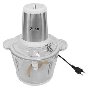 Tocator legume-fructe Zilan ZLN2733 din inox, Vas din sticla capacitate 3L, 2 trepte de viteza + pulse, Putere 500W