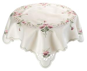 Față de masă centrală cu broderie MARGARETA ROZ 85 x 85 cm