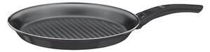 Tigaie grill ZILAN ZLN2126 - 28cm, aluminiu, interior PTFE/teflon, maner ebonita, neagra