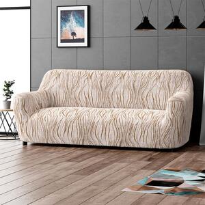 Huse bielastice UNIVERSO NOU bej cu dungi fotoliu triplu (l. 170 - 220 cm)
