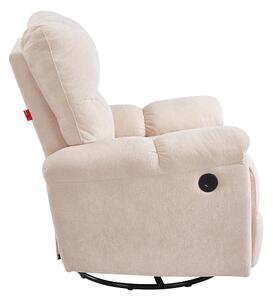 Fotoliu Rotativ cu Recliner KJL6409 Bej