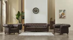 Set canapele si fotolii fixe Oxford Chesterfield 3+1+1