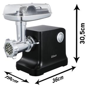 Masina de tocat carne ZILAN ZLN1789 - 1800W, 3 site, 2 viteze + reverse, negru