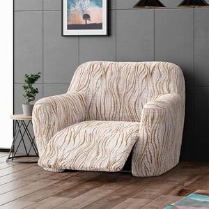 Huse bielastice UNIVERSO NOU bej cu dungi fotoliu de relaxare (l. 70 - 90 cm)
