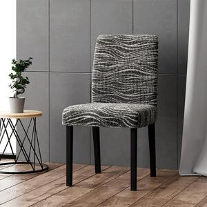 Huse bielastice UNIVERSO NOU dungi alb-negru scaun cu spatar 2 buc (45 x 45 x 50 cm)