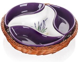 Bol din ceramică pentru servire din 4 piese LAVENDER, BANQUET