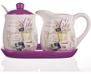 Cană din ceramică pentru lapte şi zaharniţă Lavender, BANQUET