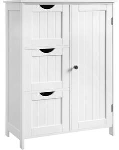 Dulap baie cu 3 sertare, 60x30x81cm, alb