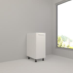 Corp Inferior Komodo Melania o usa cu amortizare stanga/dreapta, 300x510x820 mm, MDF Alb Mat/Pal Alb 18mm-MI2