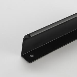 Maner metalic pentru mobilier, model Attis, Lungime totala = 50 | 120 | 200 | 300 | 400 | 1200 mm, finisaj negru mat