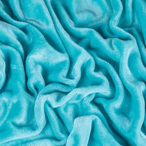 Cearceaf cu elastic din micropluş, turcoaz 180 x 200 cm