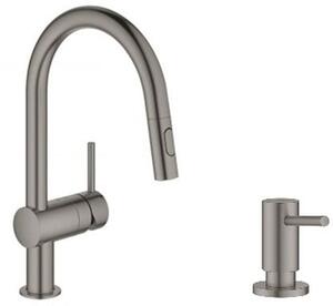 Set baterie bucătărie Grohe Minta 32321AL2, dozator de lichid Grohe Cosmopolitan 40535AL0