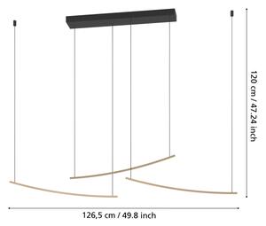 Eglo 902167 - VILLEGGI suspensie LED dimmabilă pe cablu LED/22W/230V 2700/4000/6500K auriu