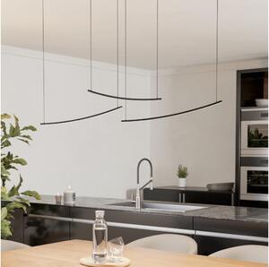 Eglo 902166 - VILLEGGI Lampă suspendată LED dimmabilă pe cablu LED/22W/230V 2700/4000/6500K neagră