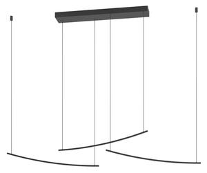 Eglo 902166 - VILLEGGI Lampă suspendată LED dimmabilă pe cablu LED/22W/230V 2700/4000/6500K neagră