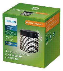 Philips - Aplica solară de perete cu senzor HARA, LED/3,8 W/3,7 V 800 mAh IP44
