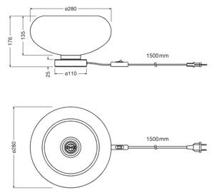 Osram - Lampă de masă DECOR SMOKE 1xE27/12W/230V negru/gri fumuriu
