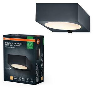 Osram - Aplică solară LED de perete ENDURA STYLE, 10,7 W, 4,2 V, 2000 mAh, IP65, antracit