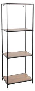 Etajeră pentru depozitare, cu 3 polițe din MDF și structura metalică, 45x30x130 cm