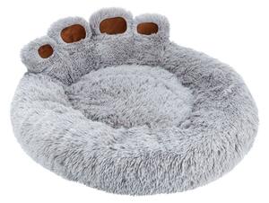 Pat rotund Jumi, pentru câini, în formă de lăbuță, gri, 60 cm
