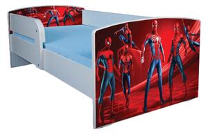 Patut baieti Spiderman 3 cu saltea 130x60, varianta fara sertar ptv3434