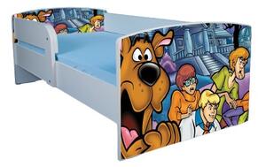 Pat copii 2-12 ani cu Scooby Doo cu saltea 160x80 inclusa, fara sertar ptv1660