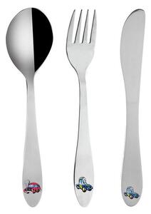 Set tacâmuri pentru copii din inox MAŞINUŢE