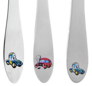 Set tacâmuri pentru copii din inox MAŞINUŢE