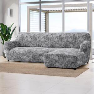 Huse bielastice MARMO gri canapea cu otoman dreapta (l. 170 - 300 cm)