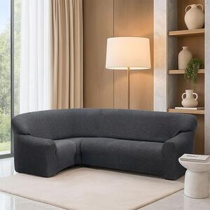 Huse super elastice RUBINIA antracit colţar (l. 340 - 540 cm)