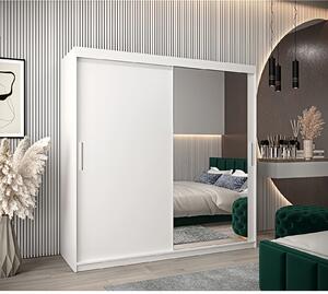 Dressing Ana, 180x60x200cm, cu oglinda, Alb, Pal 18 mm