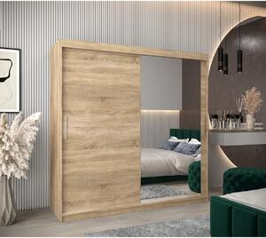 Dressing Ana, 180x60x200cm, cu oglinda, Stejar Sonoma, Pal 18 mm