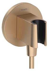 Racord de dus, Hansgrohe, FixFit S, cu suport pentru para, bronz periat