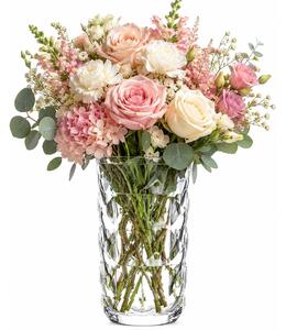 Vaza decorativa eleganta Pufo Special din sticla pentru flori si aranjamente, 20 cm- design modern pentru living si decor interior