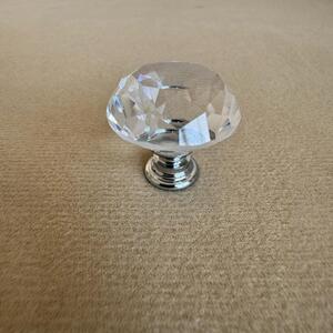 Buton Cristal 30mm Transparent
