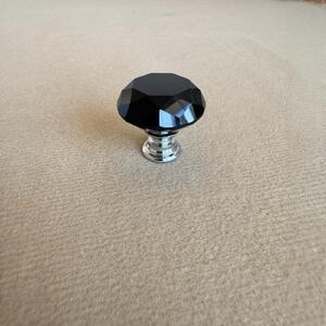 Buton Cristal 30mm Negru