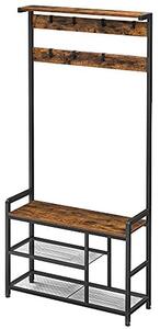 Cuier, Vasagle, Negru , 84x30x182 cm