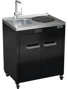 Dulap pentru chiuvetă cu uși duble Tenneker Zenith 75,5x54x87,5 cm negru