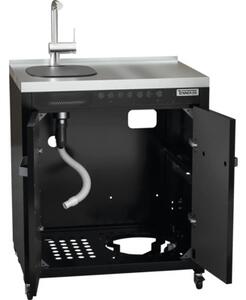 Dulap pentru chiuvetă cu uși duble Tenneker Zenith 75,5x54x87,5 cm negru