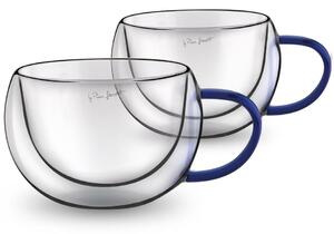 Lamart LT9113 Set 2 pahare cappuccino Vaso, 270ml, albastru