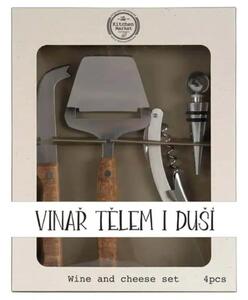 Bohemia Gifts Set cadou pentru feliat brânză -Pentru vinificatori
