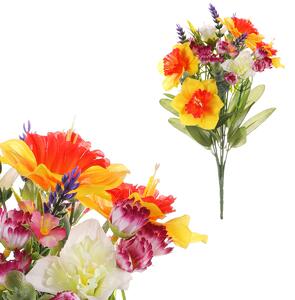 Buchet artificial Narcise cu flori de pajiște , 22x 22 x 35 cm