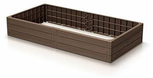 Strat înălțat de grădină BASE WOODY culoare cărămiziu rustic, 149,2 x 25 x 75,6 cm