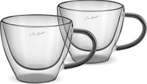 Lamart LT9117 Set 2 pahare cappuccino Vaso, 190ml, negru