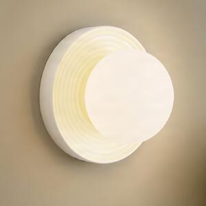 Lindby Aplică Harriet, bej/alb, ceramică, Ø 22 cm, G9, reglabil, Bej, Camera de zi / sufragerie, Ceramică, Modern